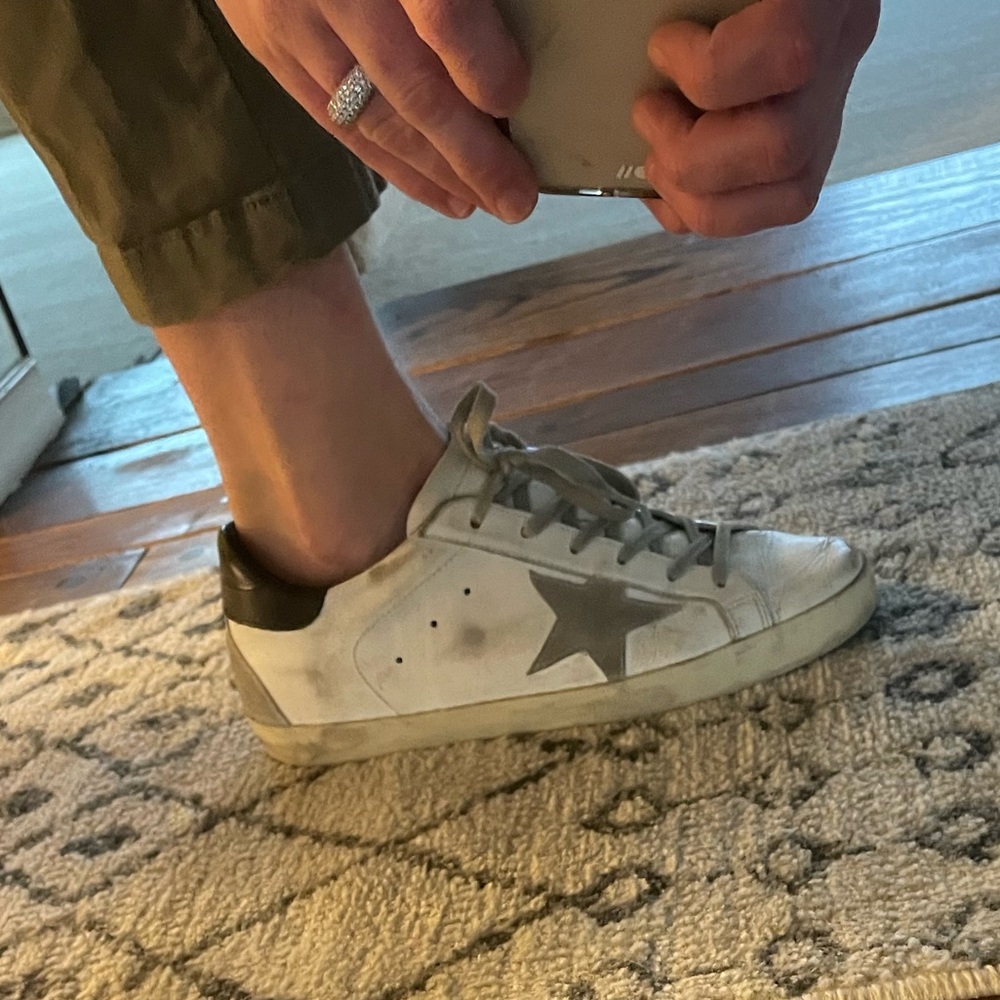 Golden Goose Superstar White with Gray Star size 38